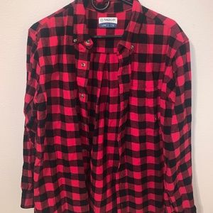 Magellan Large long sleeve red plaid shirt